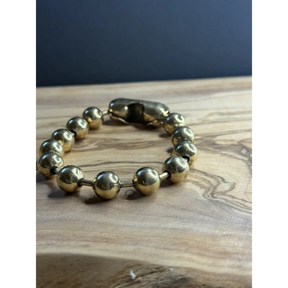 Ball And Chain Y2K Bracelet Gold Tone Costume Jewelry